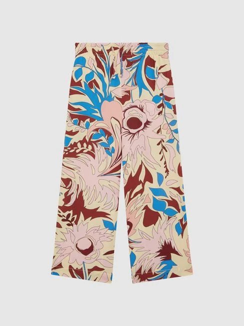 Reiss Lilac Liv Junior Floral Printed Straight Leg Trousers 2 Reiss Lilac Liv Junior Floral Printed Straight Leg Trousers – Image 2