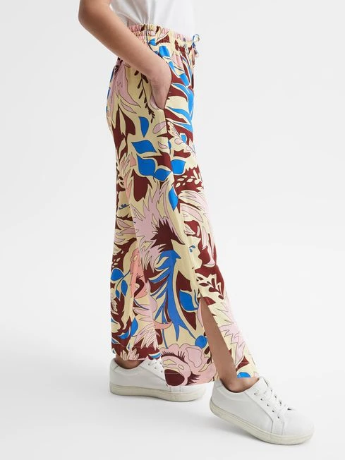 Reiss Lilac Liv Junior Floral Printed Straight Leg Trousers 6 Reiss Lilac Liv Junior Floral Printed Straight Leg Trousers – Image 6