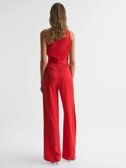 Reiss Red Eliza Off-The-Shoulder Jumpsuit -Reiss D56 078s5