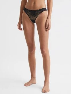 Reiss Black Calvin Klein Underwear Lace Thong