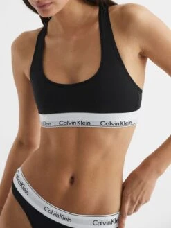 Reiss Black Calvin Klein Underwear Bralette