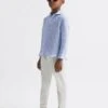 Reiss Soft Blue Ruban Senior Linen Regular Fit Shirt