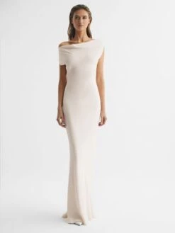 Reiss Ivory Loretta Off-The-Shoulder Maxi Dress -Reiss D57 997s6