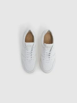 Reiss White Aira Mid Top Leather Trainers -Reiss D58 011s3