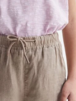 Reiss Mink Cleo Junior Linen Drawstring Trousers -Reiss D62 084s4