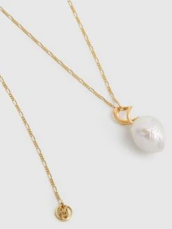 Reiss Gold Twister Maria Black Necklace -Reiss D62 351s4