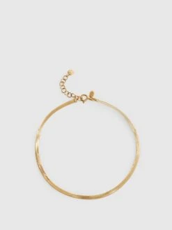 Reiss Gold Sentiero Maria Black Bracelet