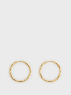 Reiss Gold Senorita 20 Maria Black Hoop Earrings
