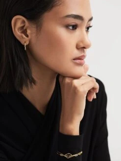 Maria Black Huggie Earring -Reiss D62 355s4