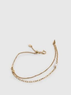 Reiss Gold Cantare Maria Black Bracelet -Reiss D62 364s4