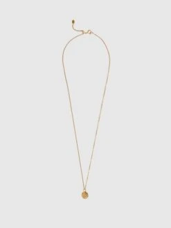 Reiss Gold Aspen Maria Black Necklace