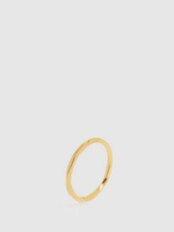 Reiss Gold Sadie Maria Black Ring