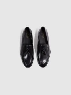 Reiss Black Windsor Suede Tassel Loafers 9 Reiss Black Windsor Suede Tassel Loafers -Reiss D67 728s4