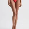 Reiss Bright Coral Ripley Side Tie Bikini Bottoms