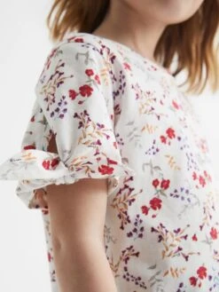 Reiss Multi Tally Junior Printed Cotton T-Shirt -Reiss D74 784s4