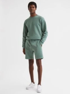 Reiss Fern Green Henry Garment Dye Jersey Shorts -Reiss D74 793s3