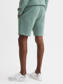 Reiss Fern Green Henry Garment Dye Jersey Shorts -Reiss D74 793s5