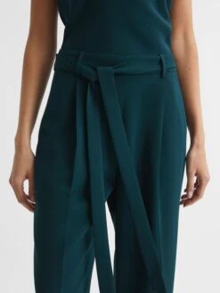 Reiss Teal Maple Off-The-Shoulder Jumpsuit -Reiss D75 715s4