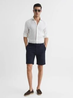 Reiss Navy Wicket Modern Fit Chino Shorts -Reiss D76 849s3