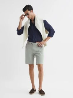 Reiss Soft Sage Wicket Modern Fit Chino Shorts -Reiss D76 855s6