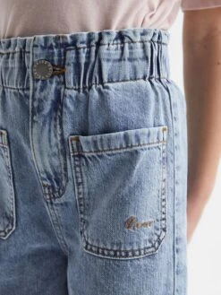 Reiss Blue Elodie Senior High Rise Washed Jeans -Reiss D80 057s4