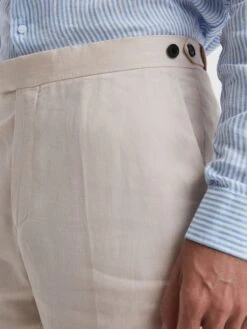 Reiss Stone Kin Slim Fit Linen Trousers -Reiss D87 098s4