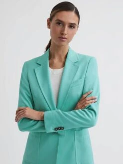 Reiss Green Ember Tailored Single Breasted Blazer -Reiss D87 114s3
