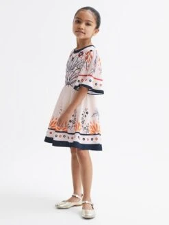 Reiss Ivory Ania Junior Floral Printed Dress -Reiss D89 702s3