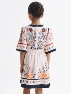 Reiss Ivory Ania Junior Floral Printed Dress -Reiss D89 702s5