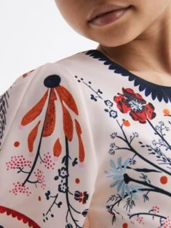 Reiss Ivory Ania Junior Floral Printed Dress -Reiss D89 702s6