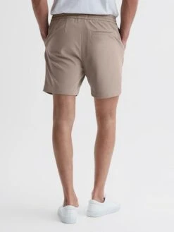 Reiss Mink Newmark Textured Drawstring Shorts -Reiss D90 381s4