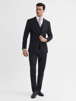 Reiss Black Hope Modern Fit Travel Trousers -Reiss D90 442s6