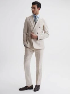 Reiss Stone Belmont Slim Fit Side Adjuster Trousers -Reiss D90 443s3