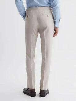Reiss Stone Belmont Slim Fit Side Adjuster Trousers -Reiss D90 443s5