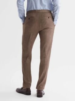 Reiss Tobacco Paddock Twill Side Adjuster Trousers -Reiss D91 362s5