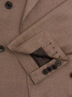 Reiss Tobacco Paddock Slim Fit Double Breasted Twill Blazer -Reiss D91 363s6