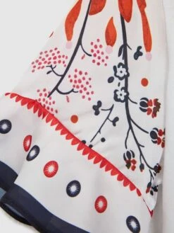 Reiss White Anastasia Senior Flared Printed Sleeve T-Shirt -Reiss D97 805s6