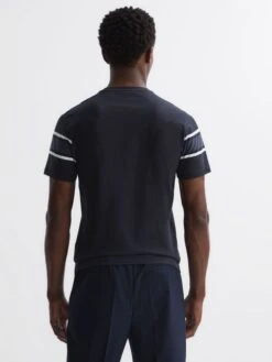 Reiss Blue Multi Hearts Slim Fit Mercerised Cotton Crew Neck T-Shirt -Reiss D97 821s4