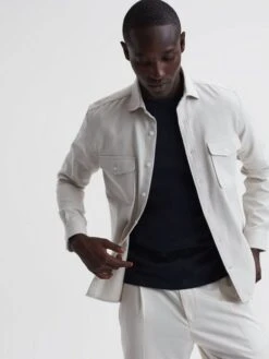 Reiss Navy Dune Mercerised Cotton Striped T-Shirt 11 Reiss Navy Dune Mercerised Cotton Striped T-Shirt -Reiss D97 824s6