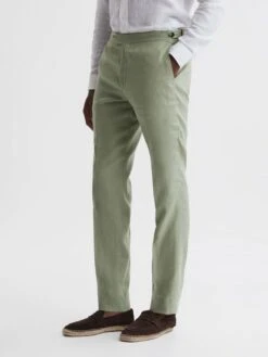 Reiss Apple Kin Slim Fit Linen Trousers -Reiss D97 858s3