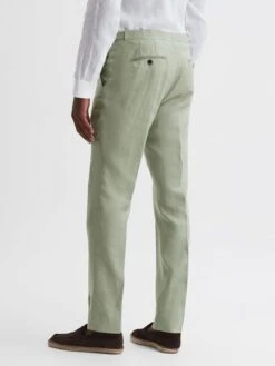 Reiss Apple Kin Slim Fit Linen Trousers -Reiss D97 858s4