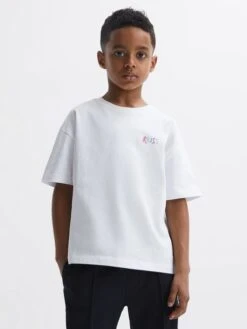 Reiss White Paracas Junior Motif Cotton T-Shirt 9 Reiss White Paracas Junior Motif Cotton T-Shirt -Reiss D97 870s3