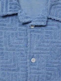 Reiss Airforce Blue Algarve Junior Terry Towelling Shirt -Reiss D99 250s6