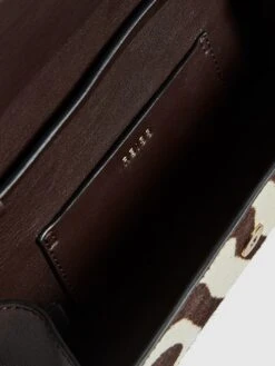 Reiss Mocha Dakota Zebra Calf Hair Baguette Bag -Reiss N5C148s8
