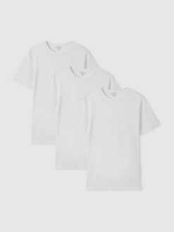 Reiss White Bless 3 Pack Crew Neck T-Shirts -Reiss T55099s4