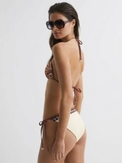 Reiss Tan Tina Printed Bikini Top -Reiss U24 940s5