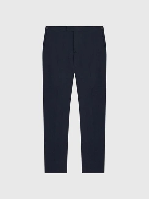 Reiss Navy Kin Slim Fit Linen Trousers 2 Reiss Navy Kin Slim Fit Linen Trousers – Image 2